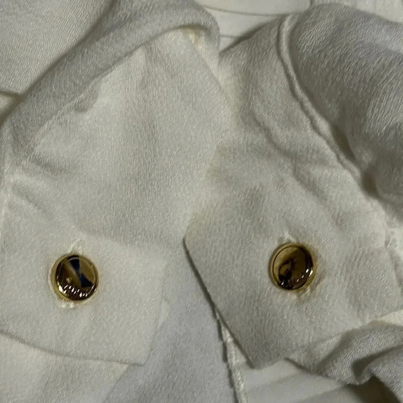 CHLOÉ KIDS RUFFLE-COLLAR BLOUSE WHITE Sz 14 - Picture 7 of 16